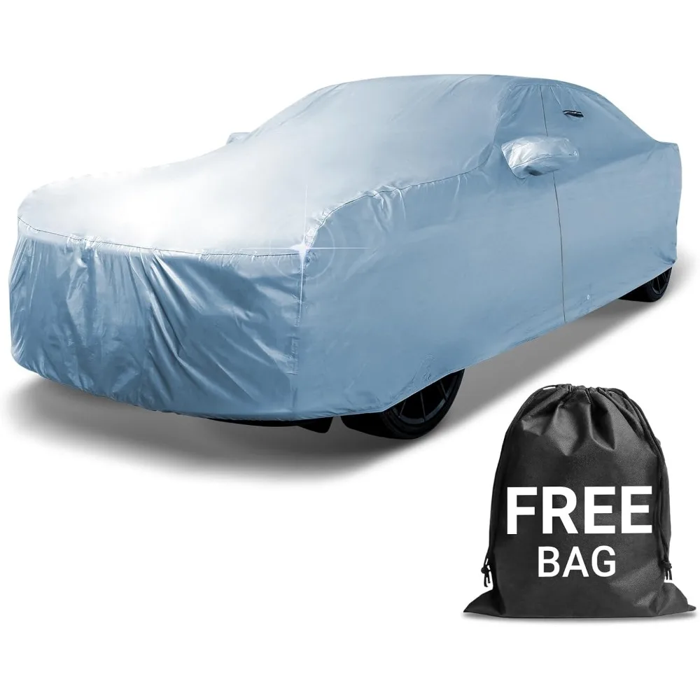 18-Layer Waterproof All-Weather Car Cover with UV Protection, Fits Vehicles 184-188 Inches
18-Layer Waterproof All-Weather Car Cover with UV Protection, Fits Vehicles 184-188 Inches