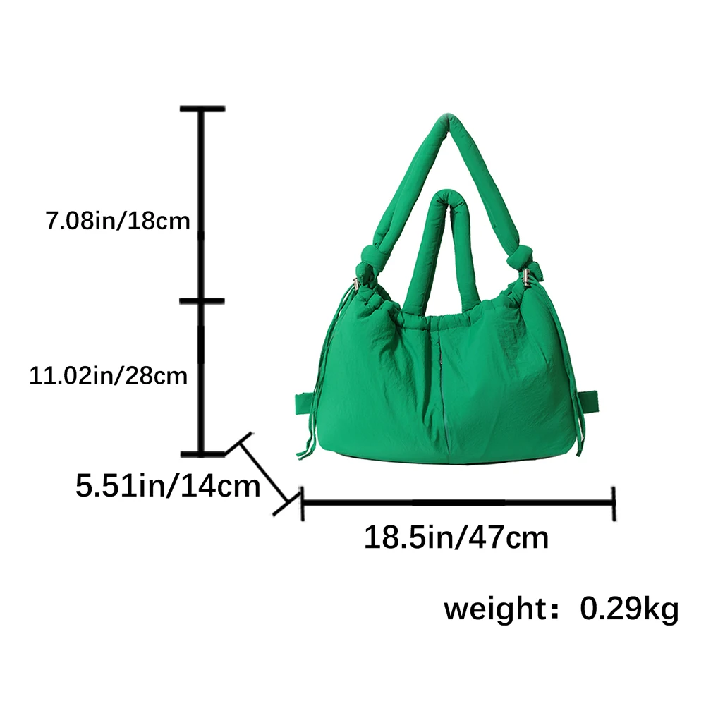 Puffer Tote Bag for Women Adjustable Strap Shoulder Bag Nylon Large Capacity Backpack Puffy Purse for Shopping Travel
Puffer Tote Bag for Women Adjustable Strap Shoulder Bag Nylon Large Capacity Backpack Puffy Purse for Shopping Travel