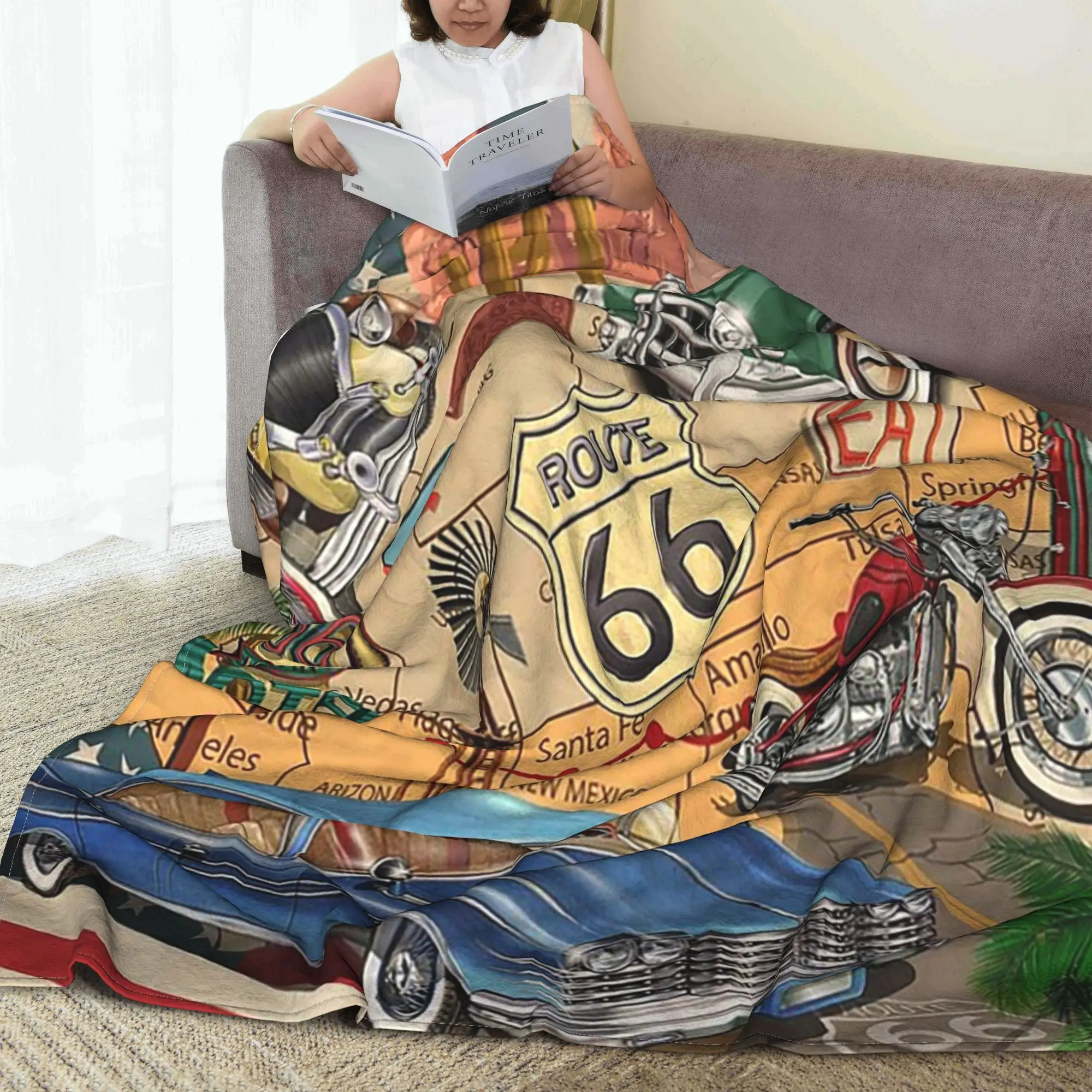 US Route 66 Blankets Multi-function Fleece Sofa Throw Blanket for Home Bedroom Travel Throws Bedspread Quilt
US Route 66 Blankets Multi-function Fleece Sofa Throw Blanket for Home Bedroom Travel Throws Bedspread Quilt