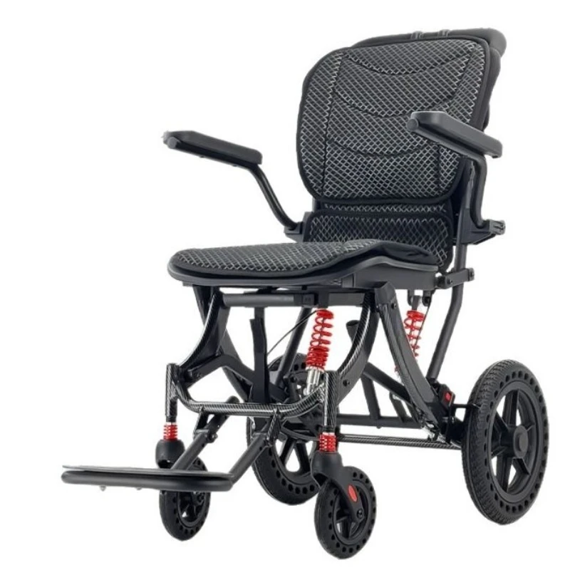 Portable travel wheelchair folding light small can be on the plane simple push chair for the elderly
Portable travel wheelchair folding light small can be on the plane simple push chair for the elderly