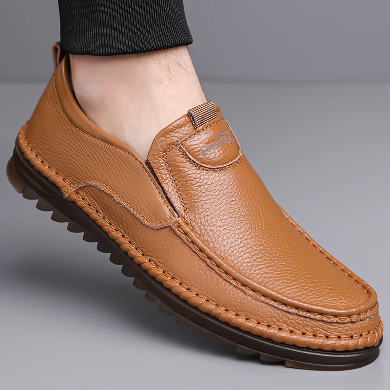 2026 NEW Men's Genuine Leather Slip-On Loafers, Comfortable Soft Sole Casual Dress Shoes, Non-Slip Business & Daily Wear
2026 NEW Men's Genuine Leather Slip-On Loafers, Comfortable Soft Sole Casual Dress Shoes, Non-Slip Business & Daily Wear