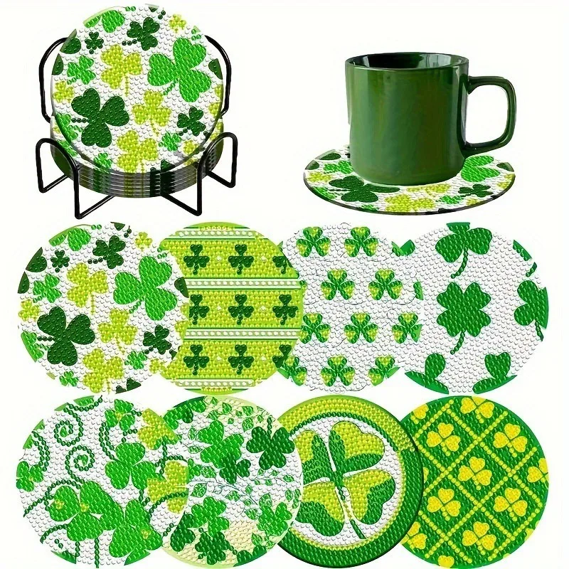 Hot Selling Rhinestone Studded Coaster DIY Slip Resistant Coasters with Holder Souvenirs Gift Ornament Multi-Style
Hot Selling Rhinestone Studded Coaster DIY Slip Resistant Coasters with Holder Souvenirs Gift Ornament Multi-Style