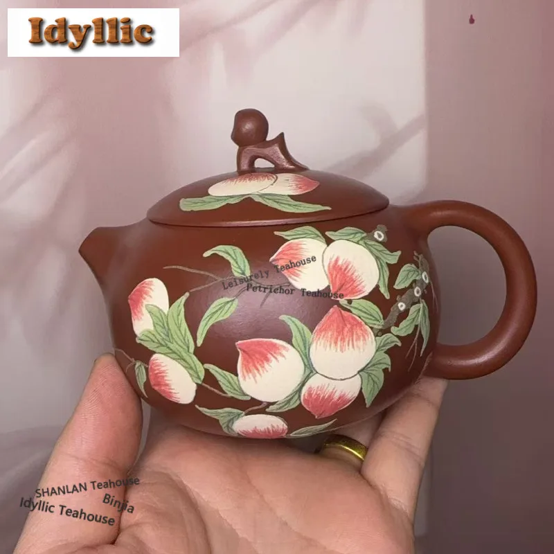 260 мл Роскошные фиолетовые глиняные чайники Исин ручной работы Xishi персиковый горшок сырой руд дахунпао грязевой чайник Zisha чайный сервиз посуда ремесло подарок
260 мл Роскошные фиолетовые глиняные чайники Исин ручной работы Xishi персиковый горшок сырой руд дахунпао грязевой чайник Zisha чайный сервиз посуда ремесло подарок