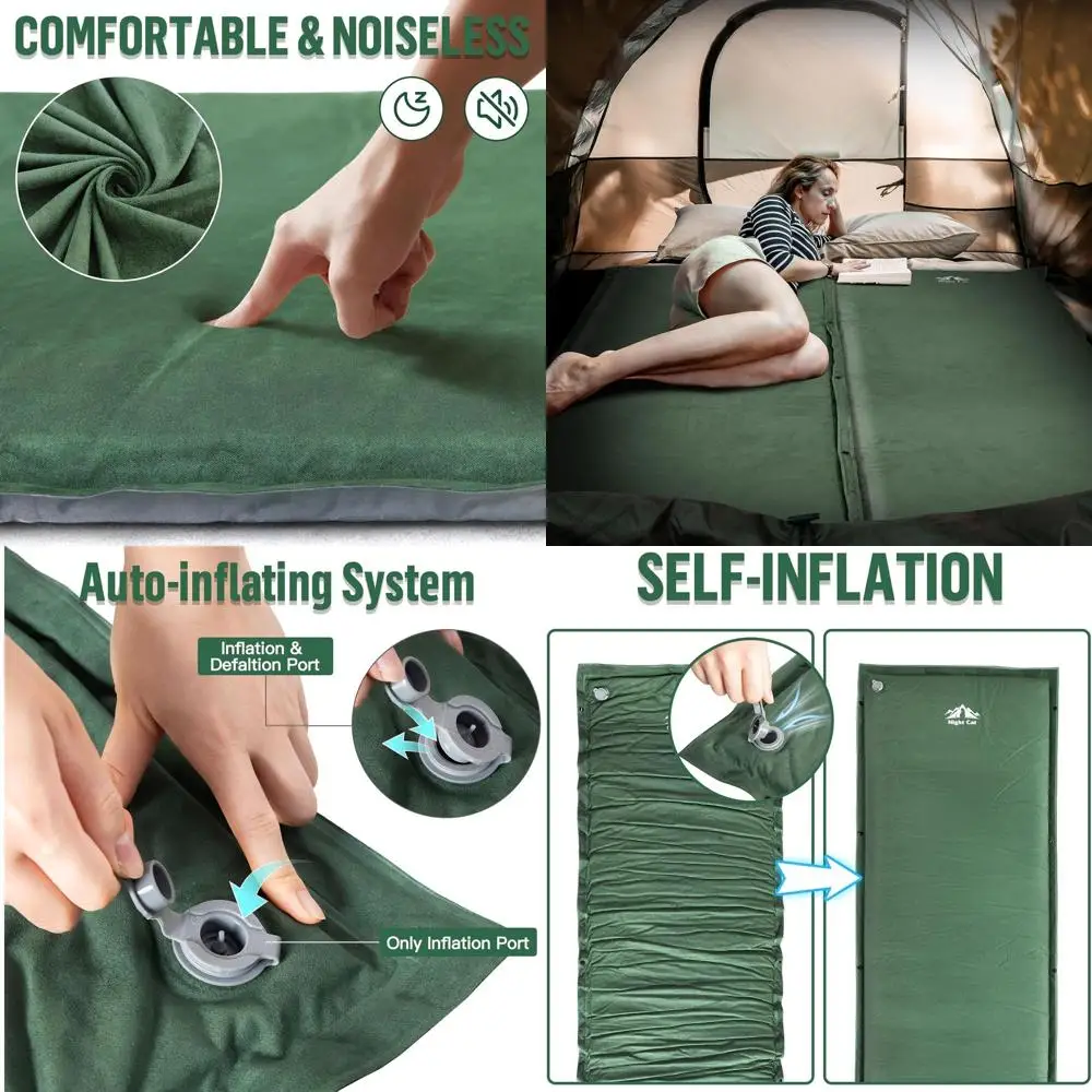 Sel-Iating Sleng Pad: Camping MattrSingle Memory oam or Hiking - Comortable Camping Mat Air or Outdoor
Sel-Iating Sleng Pad: Camping MattrSingle Memory oam or Hiking - Comortable Camping Mat Air or Outdoor