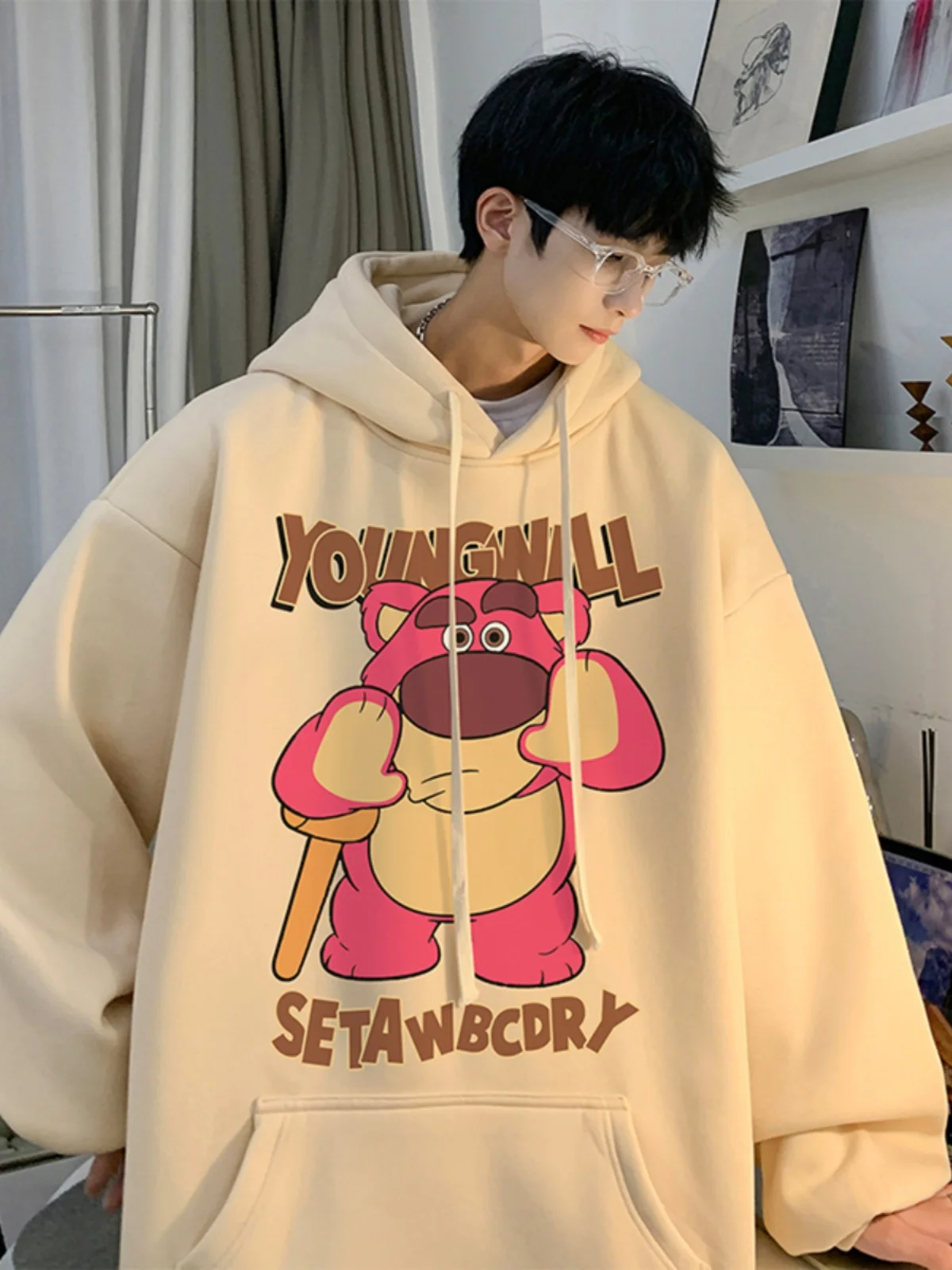 American Sle Heavyweight Stberry Bear Men's Sweatirt Casual Hip Hop Spring Autumn Jaet Japanese Sle Matching Hoodie
American Sle Heavyweight Stberry Bear Men's Sweatirt Casual Hip Hop Spring Autumn Jaet Japanese Sle Matching Hoodie