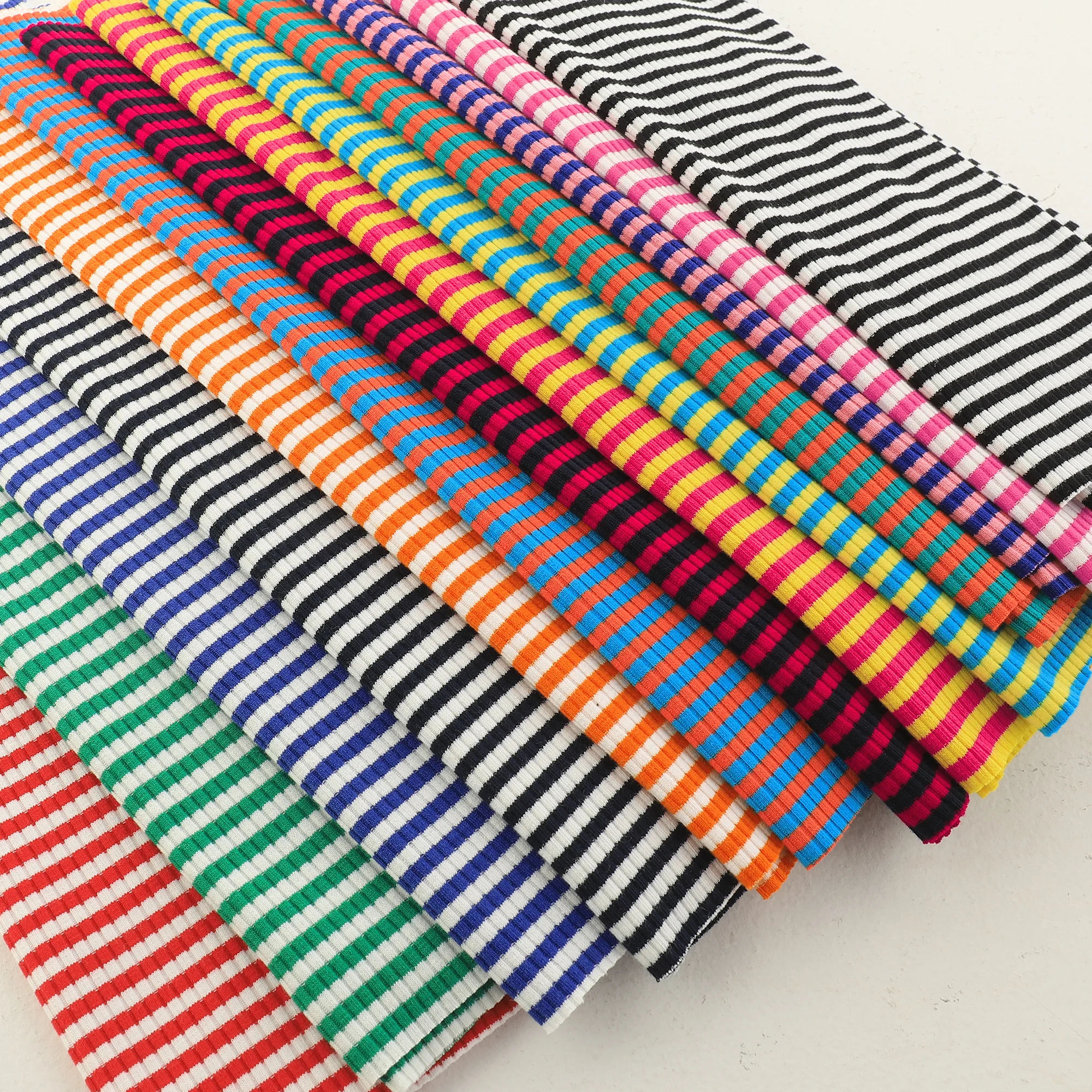 Rib Combed Rainbow Cuff Fabric By Half Yards Striped Stretch For Sewing Base Shirt Knitting Neckline 50x140CM/PCS 280g/m
Rib Combed Rainbow Cuff Fabric By Half Yards Striped Stretch For Sewing Base Shirt Knitting Neckline 50x140CM/PCS 280g/m
