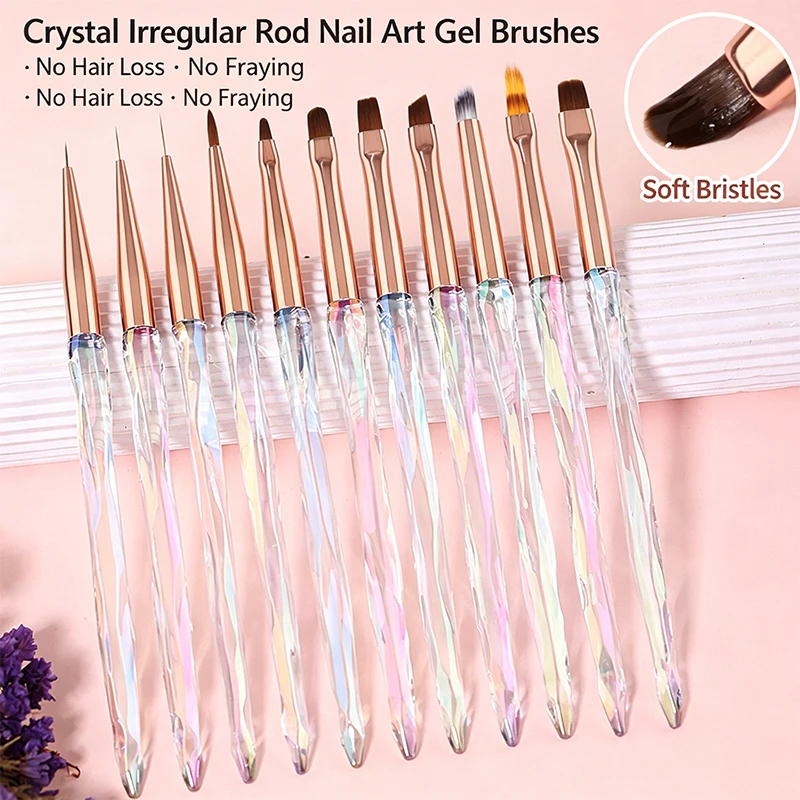 5Pcs Irregular Aurora Crystal Nail Art Brush Set Soft Bristle UV Gel Liner Builder Gradient Flower DIY Salon Manicure Tools
5Pcs Irregular Aurora Crystal Nail Art Brush Set Soft Bristle UV Gel Liner Builder Gradient Flower DIY Salon Manicure Tools