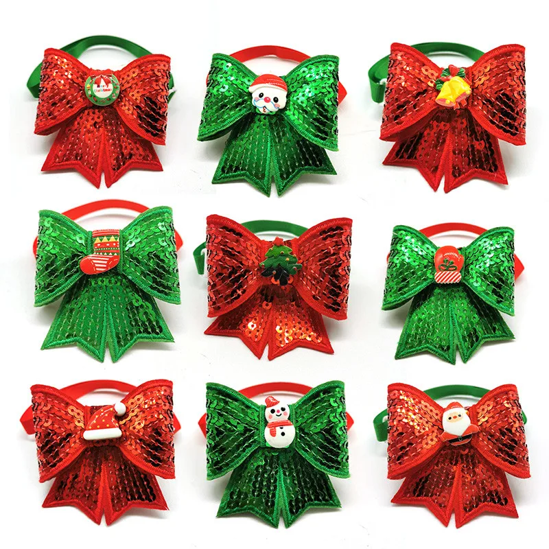 30/50pcs Christmas Pet Dog Cat Sequins Bow Ties Santa Claus Elk Style Puppy Dog Bow Ties Christmas Holiday Pet Supplies
30/50pcs Christmas Pet Dog Cat Sequins Bow Ties Santa Claus Elk Style Puppy Dog Bow Ties Christmas Holiday Pet Supplies