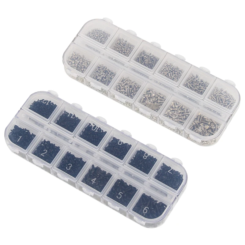 1200pcs Small Screws Nuts Assortment Kit M1 M1.2 M1.4 M1.7 Micro Self-tapping Screw for Watches Glasses Repair Tools
1200pcs Small Screws Nuts Assortment Kit M1 M1.2 M1.4 M1.7 Micro Self-tapping Screw for Watches Glasses Repair Tools