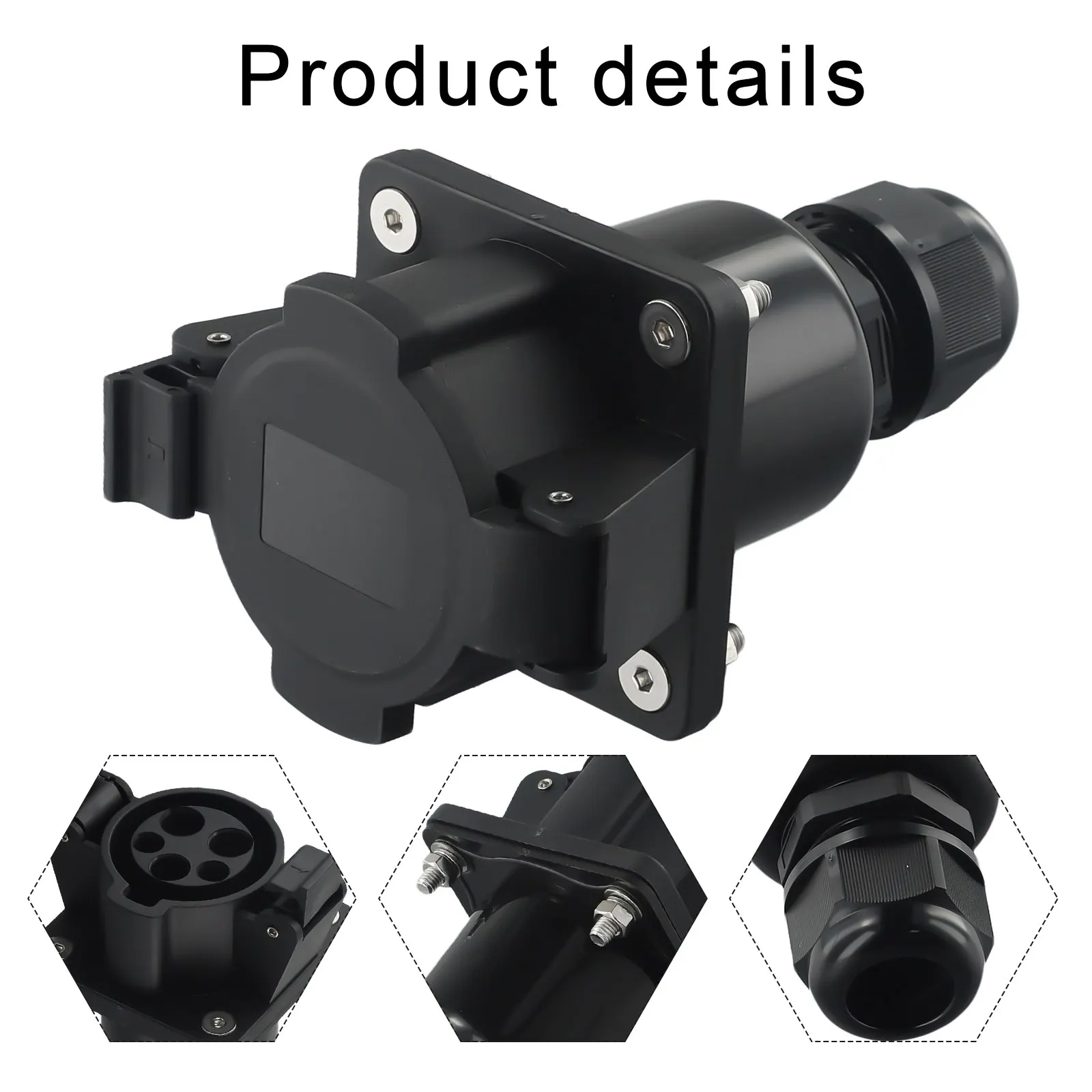 For J1772 Electric Vehicle Charging Inlet Socket Connector 32 AMP Compatible with Level 1 & Level 2 AC Chargers
For J1772 Electric Vehicle Charging Inlet Socket Connector 32 AMP Compatible with Level 1 & Level 2 AC Chargers