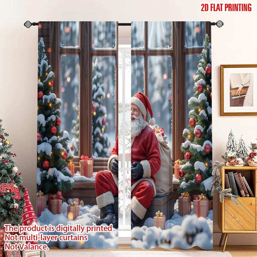 2pcs 2D flat printing Merry Christmas Drapes Santa Claus Snow Forest 100% Polyester Without Electricity Family Party for
2pcs 2D flat printing Merry Christmas Drapes Santa Claus Snow Forest 100% Polyester Without Electricity Family Party for