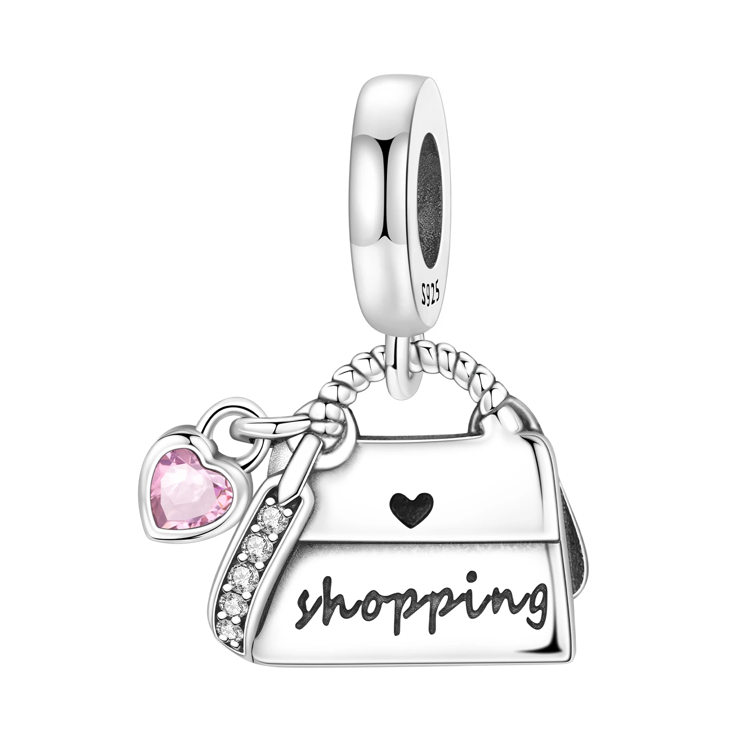PANPOKI 925 Sterling Silver Shopping Bag Charms Beads Pendant Fit DIY Bracelet Necklace Jewelry Souvenir Gifts
PANPOKI 925 Sterling Silver Shopping Bag Charms Beads Pendant Fit DIY Bracelet Necklace Jewelry Souvenir Gifts