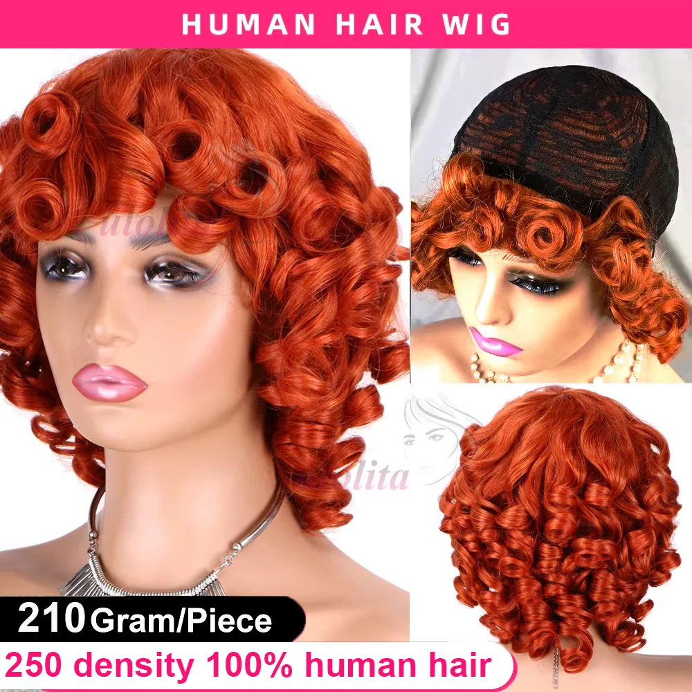 Rose Curly Fumi Wig With Bangs Human Hair Full Machine Made Loose Wave Short Bob Wig For Women Brazilian virginhairPixie Cut wig
Rose Curly Fumi Wig With Bangs Human Hair Full Machine Made Loose Wave Short Bob Wig For Women Brazilian virginhairPixie Cut wig