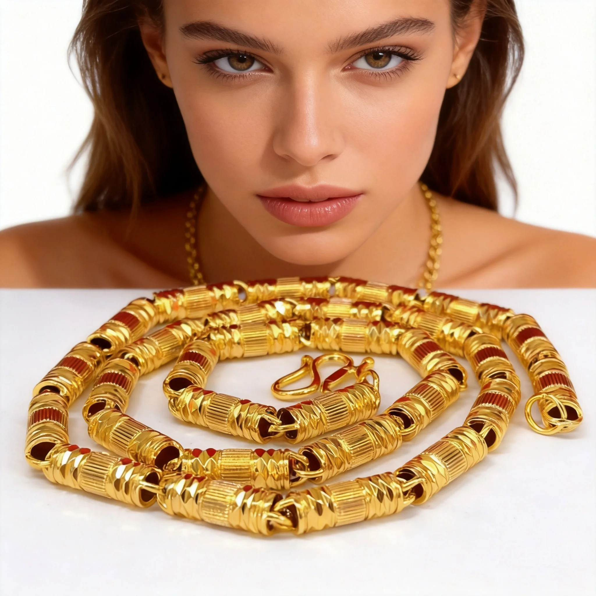 2026 New Fashion Copper Gold Plated Bamboo Joint Olive Clavicle Necklace Delicate Couple Jewelry For Daily Wear Party Birthday
2026 New Fashion Copper Gold Plated Bamboo Joint Olive Clavicle Necklace Delicate Couple Jewelry For Daily Wear Party Birthday