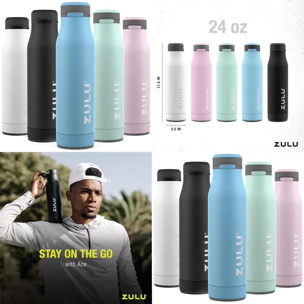Vacuum Insulated Stainless Steel Water Bottle with Chug Spout, Leak-Proof Lid and Removable Base for Daily Use
Vacuum Insulated Stainless Steel Water Bottle with Chug Spout, Leak-Proof Lid and Removable Base for Daily Use