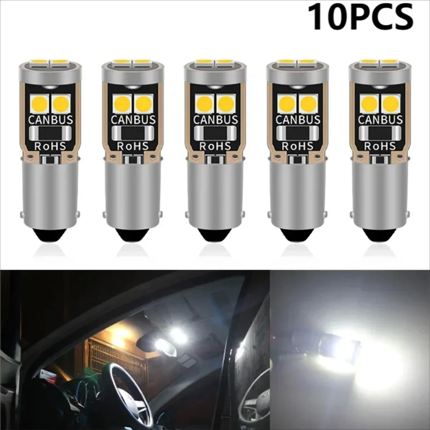Reliable and Bright 10pcs Durable White CANBUS Error Free 3030 6LED 12v BA9S Car Bulbs - Interior Signal Lamp for Car Side Wedge
Reliable and Bright 10pcs Durable White CANBUS Error Free 3030 6LED 12v BA9S Car Bulbs - Interior Signal Lamp for Car Side Wedge