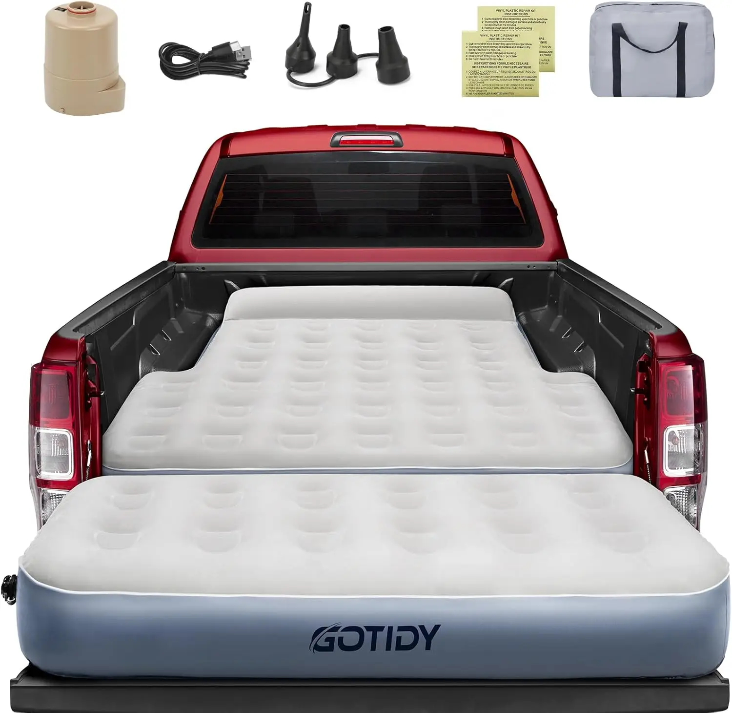 Inflatable Truck Bed Mattress for Tacoma 5ft-5.5ft Mid-Size Pickup, Air Mattress with Detachable Tailgate Extension, Built-in
Inflatable Truck Bed Mattress for Tacoma 5ft-5.5ft Mid-Size Pickup, Air Mattress with Detachable Tailgate Extension, Built-in