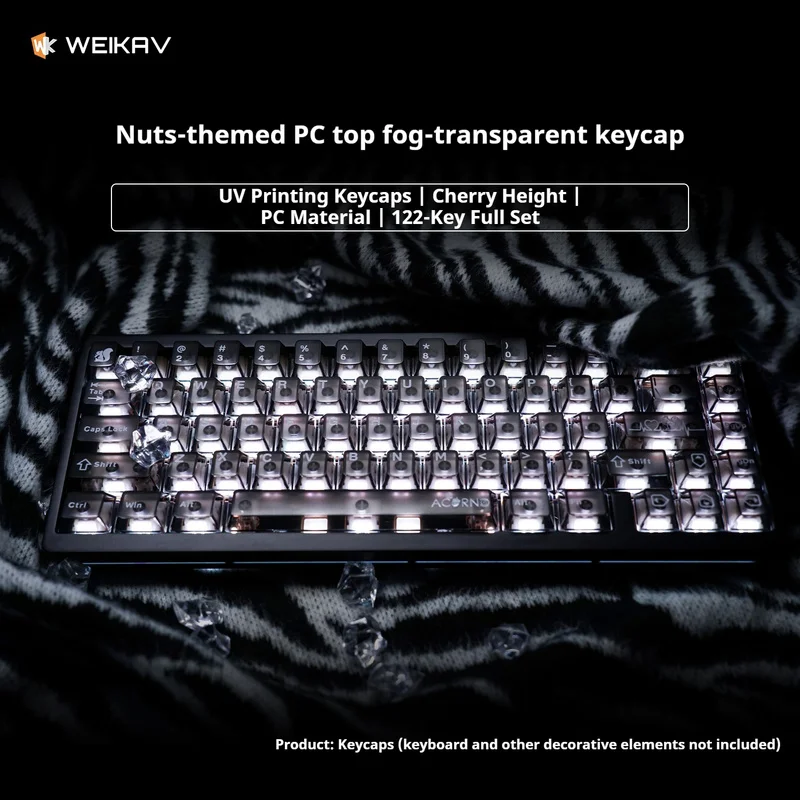 Nut Themed Keycaps PC Material Frosted Foggy Top Cherry Highly Transparent Rainbow White Letters 122 Keys UV Printing Ergonomics
Nut Themed Keycaps PC Material Frosted Foggy Top Cherry Highly Transparent Rainbow White Letters 122 Keys UV Printing Ergonomics