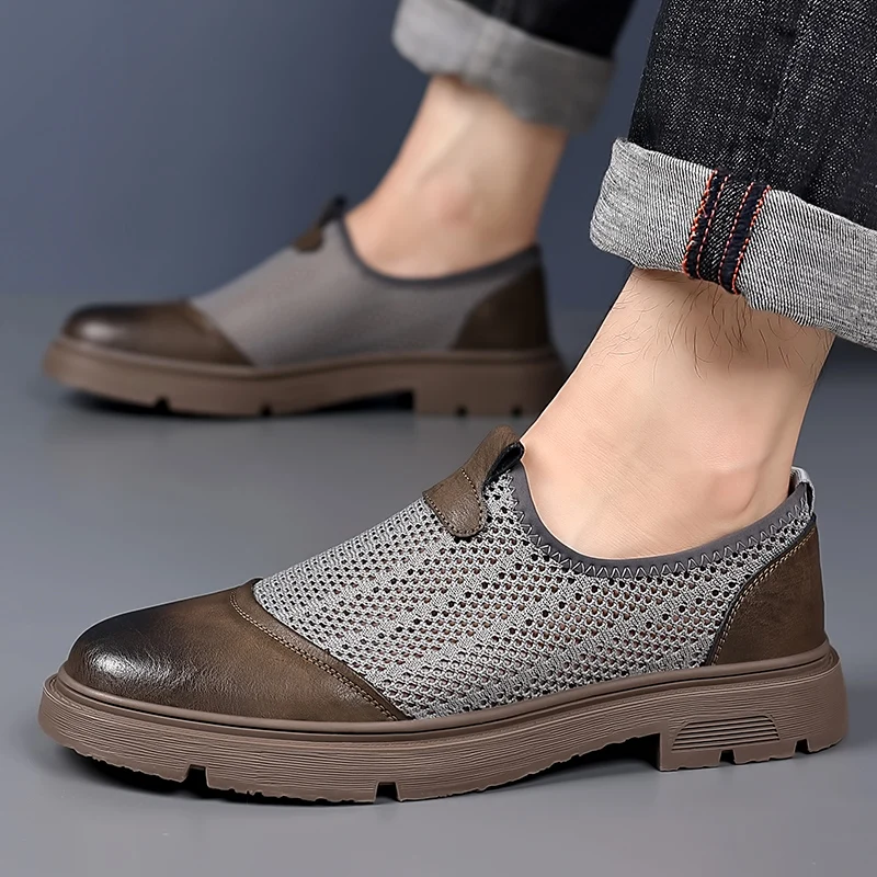 Summer Men's Baotou sandals and leather shoes are casual and comfortable Outdoor Men party Mesh leather Classic Black shoes
Summer Men's Baotou sandals and leather shoes are casual and comfortable Outdoor Men party Mesh leather Classic Black shoes