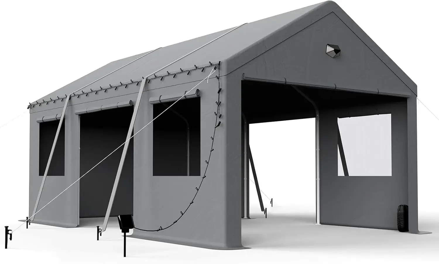 13x20 Carport, Heavy Duty Car Port, Portable Garage Carports Canopy with Roll Up Doors & Windows and Removable Sidewalls, Grey
13x20 Carport, Heavy Duty Car Port, Portable Garage Carports Canopy with Roll Up Doors & Windows and Removable Sidewalls, Grey
