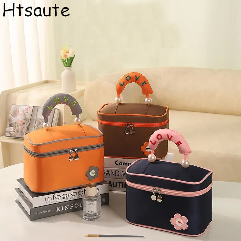 Fashion Oxford Women's Flower Printed Pouch Large Capacity Travel Cosmetic Bag Zipper Bags Portable Storage Make Up Organizer
Fashion Oxford Women's Flower Printed Pouch Large Capacity Travel Cosmetic Bag Zipper Bags Portable Storage Make Up Organizer