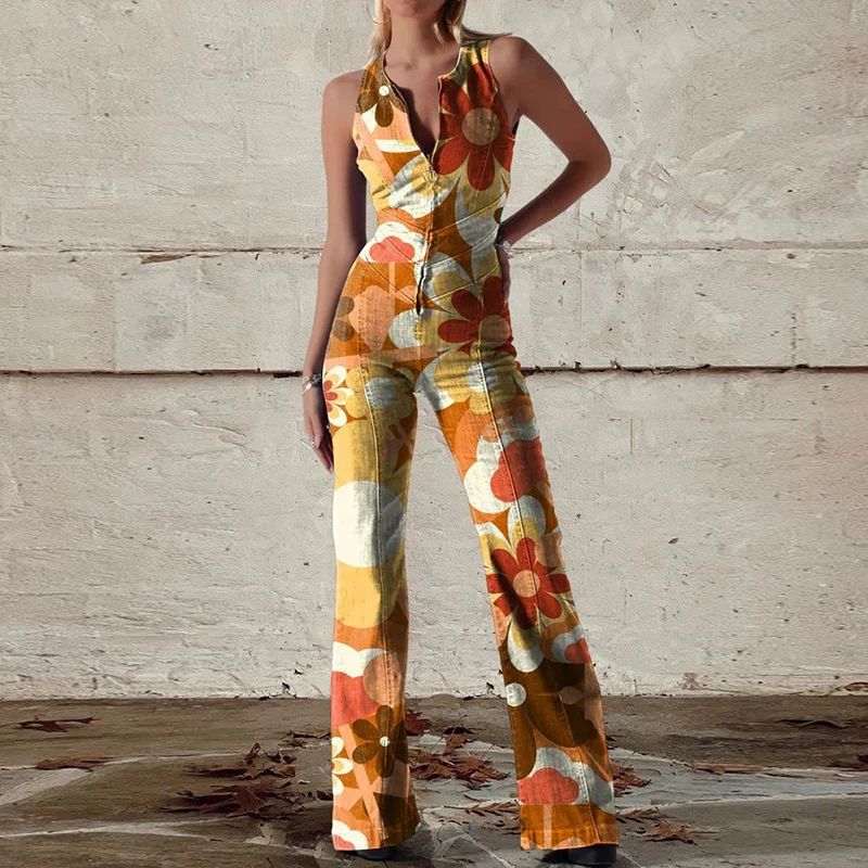 Temperament High Waist Sleeveless Party Jumpsuits New Halter Floral Print Vintage Playsuit Sexy Backless Zipper Bodycon Rompers
Temperament High Waist Sleeveless Party Jumpsuits New Halter Floral Print Vintage Playsuit Sexy Backless Zipper Bodycon Rompers