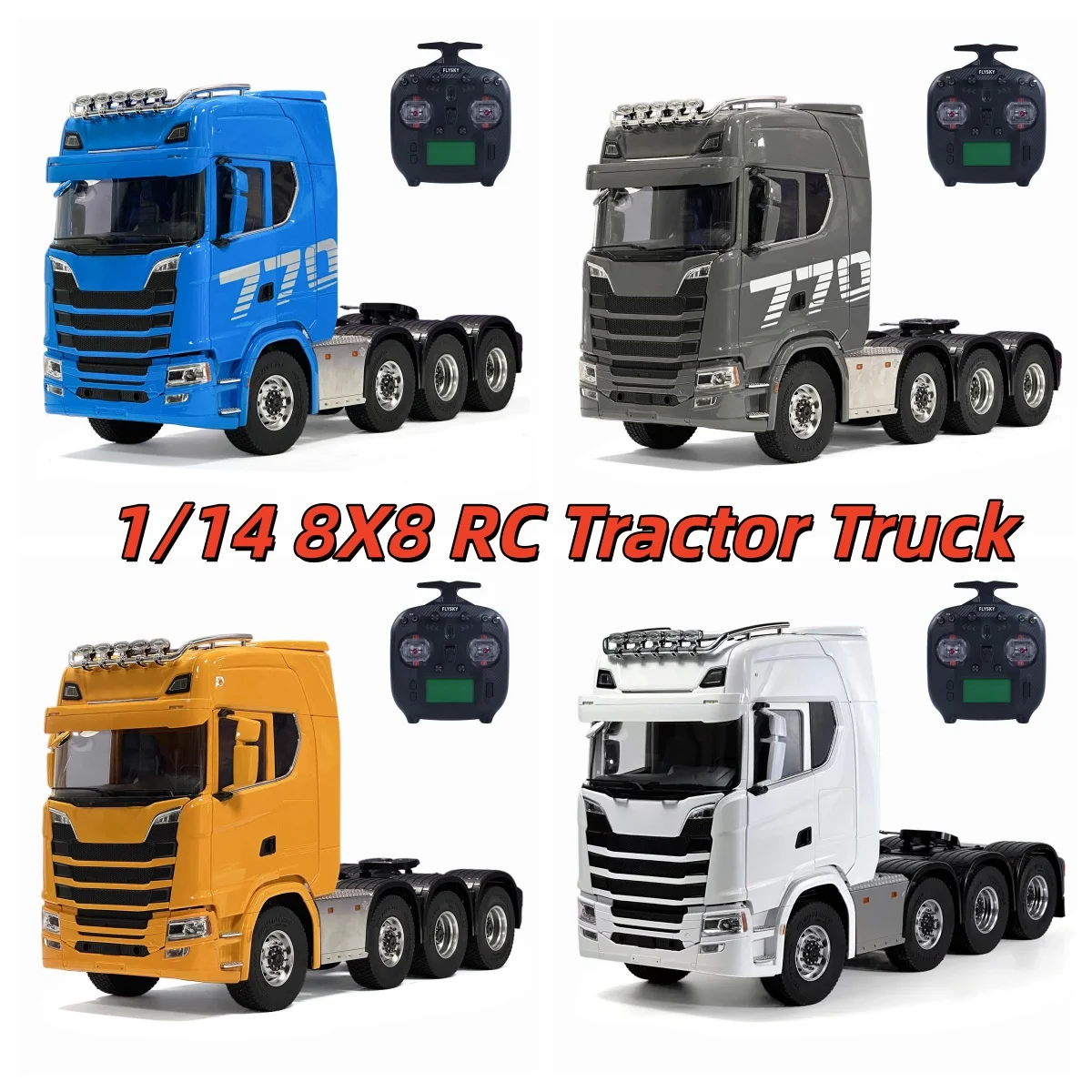 Toy Cars 8x8 Remote Control Tractor Truck 1/14 Metal Chassis RC Lorry Vehicles Lights Sounds System 2-Speed Transmission Model
Toy Cars 8x8 Remote Control Tractor Truck 1/14 Metal Chassis RC Lorry Vehicles Lights Sounds System 2-Speed Transmission Model