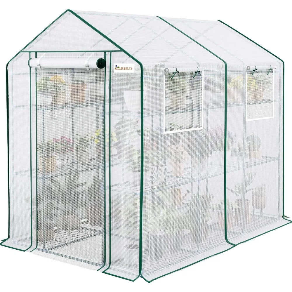 Premium Greenhouse for Outdoors, 84 x 56 x 77 Upgraded PE Cover & Steel Frame Walk in Hot House, w/ Zippered Screen Windows Mes
Premium Greenhouse for Outdoors, 84 x 56 x 77 Upgraded PE Cover & Steel Frame Walk in Hot House, w/ Zippered Screen Windows Mes