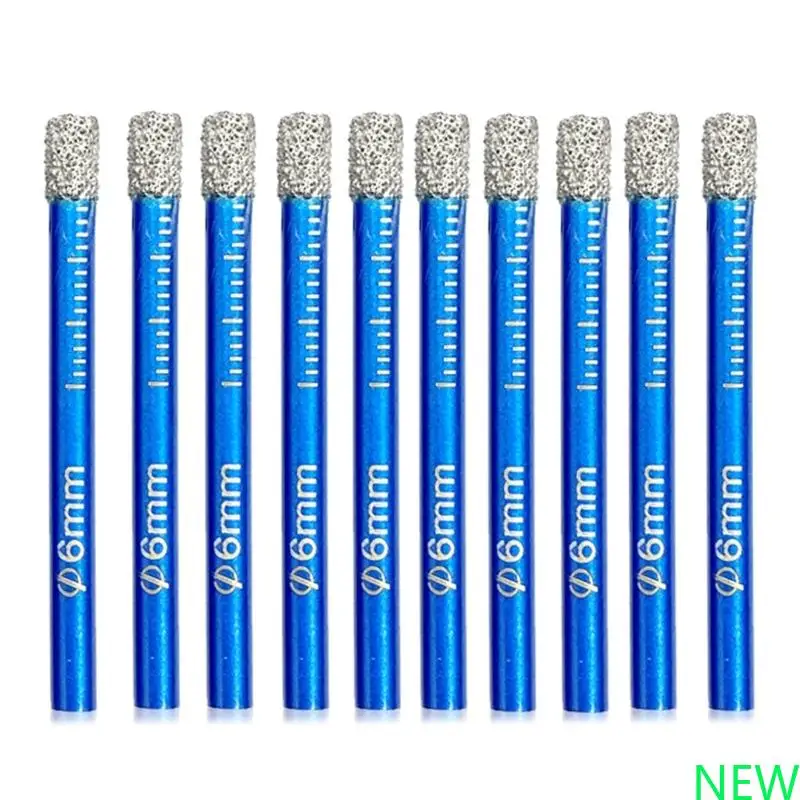 Pack of 10 6mm Hole Brazed Diamonds Tile Drill Bits with Cooling Wax and Round Shank for Enhances Performances
Pack of 10 6mm Hole Brazed Diamonds Tile Drill Bits with Cooling Wax and Round Shank for Enhances Performances