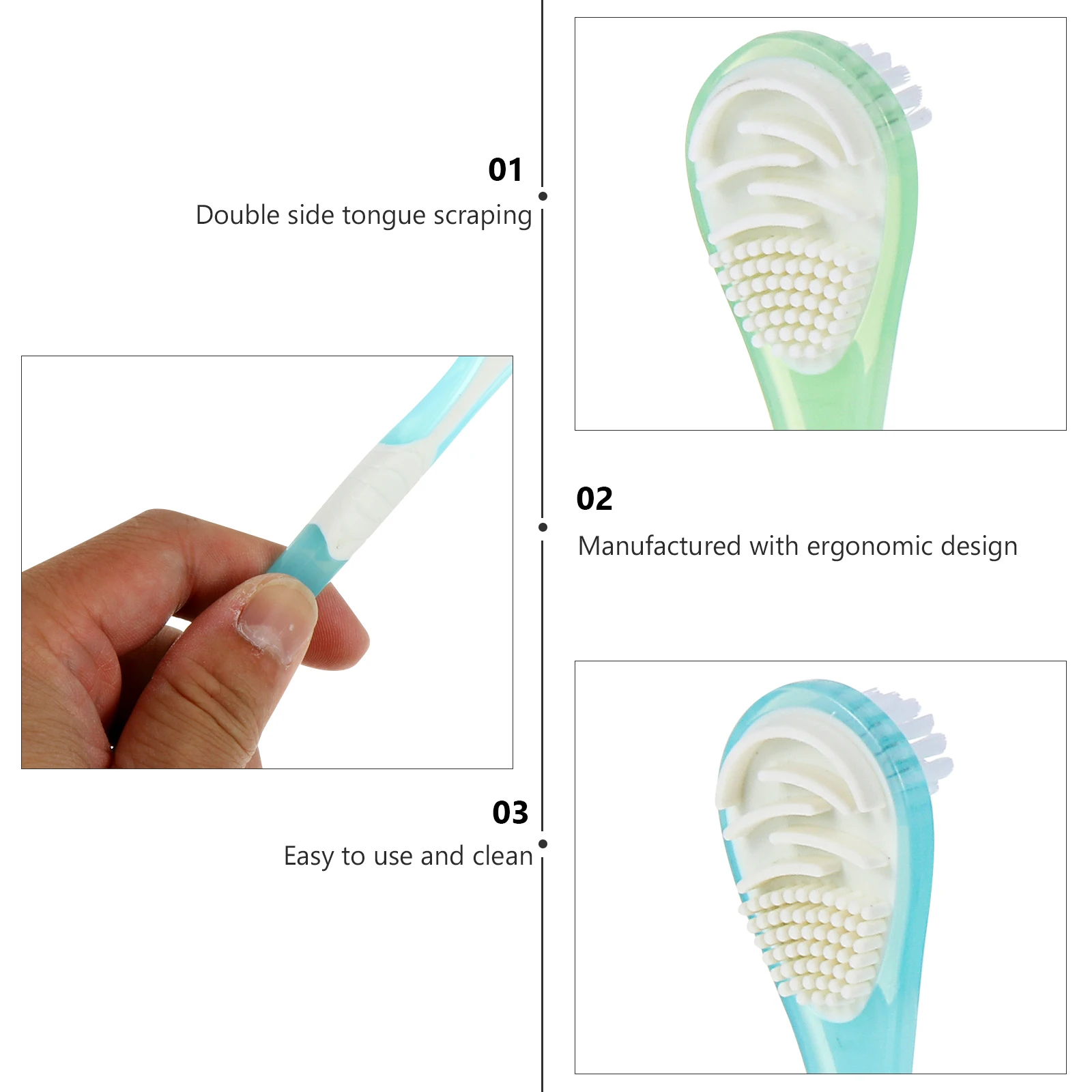 2Pcs Tongue Brush Scraper Adults Oral Care Cleaner High Quality Safe Durable Healthy Ergonomic Design Easy Clean Morning Evening
2Pcs Tongue Brush Scraper Adults Oral Care Cleaner High Quality Safe Durable Healthy Ergonomic Design Easy Clean Morning Evening