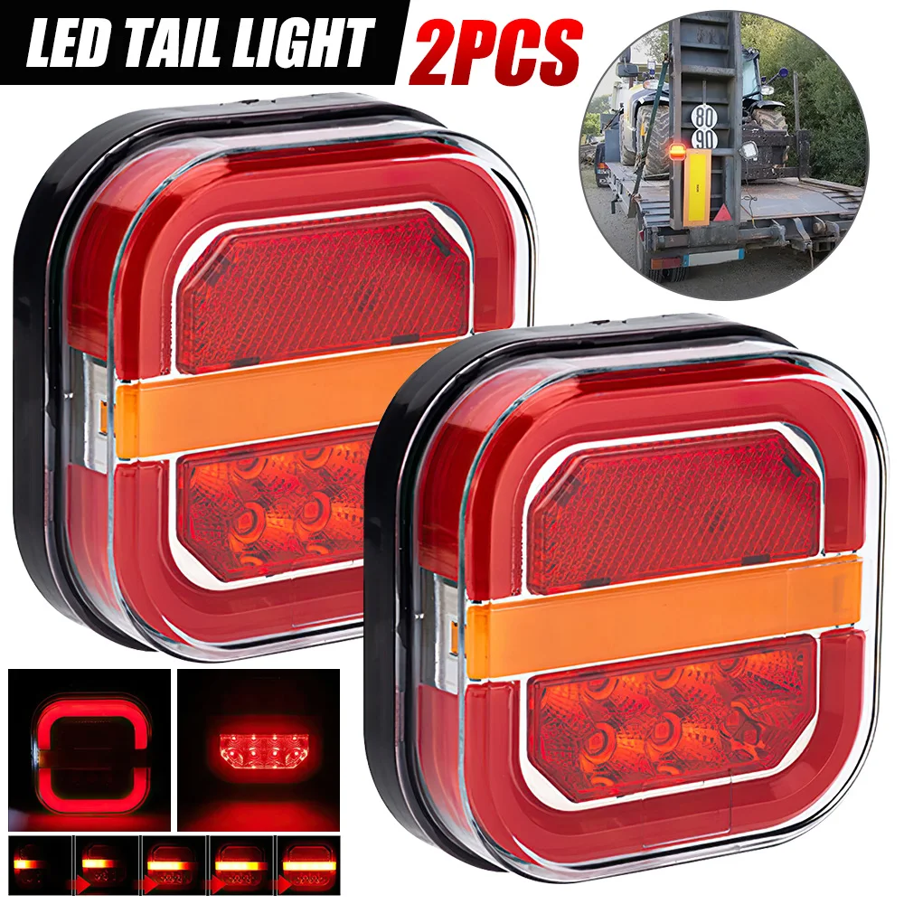 2PCS Led Trailer Tail Lamp 12-24V Left Right Rear Brake Lamp Licesen Plate Taillight Turn Signal for TrailerVan Bus Pickup
2PCS Led Trailer Tail Lamp 12-24V Left Right Rear Brake Lamp Licesen Plate Taillight Turn Signal for TrailerVan Bus Pickup