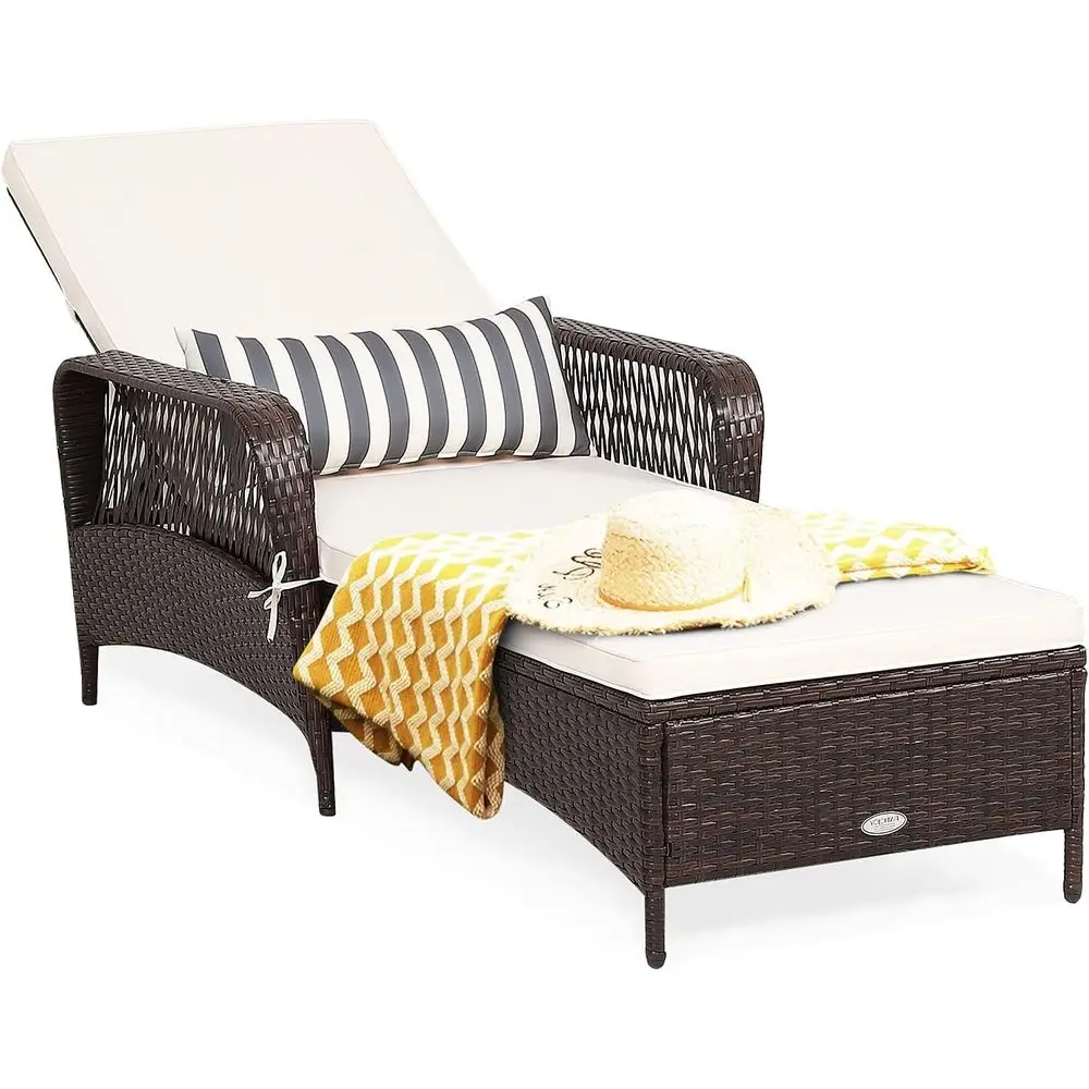 PE Rattan Lounge Chair Outdoor Recliner Patio Chaise Lounger with Extra Waist Pillow, Reclining Chair with 6 Adjustable Gears or
PE Rattan Lounge Chair Outdoor Recliner Patio Chaise Lounger with Extra Waist Pillow, Reclining Chair with 6 Adjustable Gears or