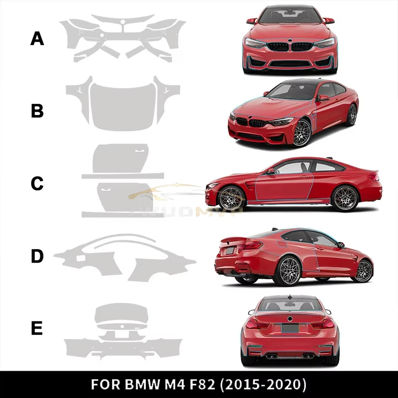 For BMW M4 F82 2015 2016 2017 2018 2019 2020 Original Pre Cut ppf Paint Protection Tpu Transparent Car Body Exterior Film
For BMW M4 F82 2015 2016 2017 2018 2019 2020 Original Pre Cut ppf Paint Protection Tpu Transparent Car Body Exterior Film