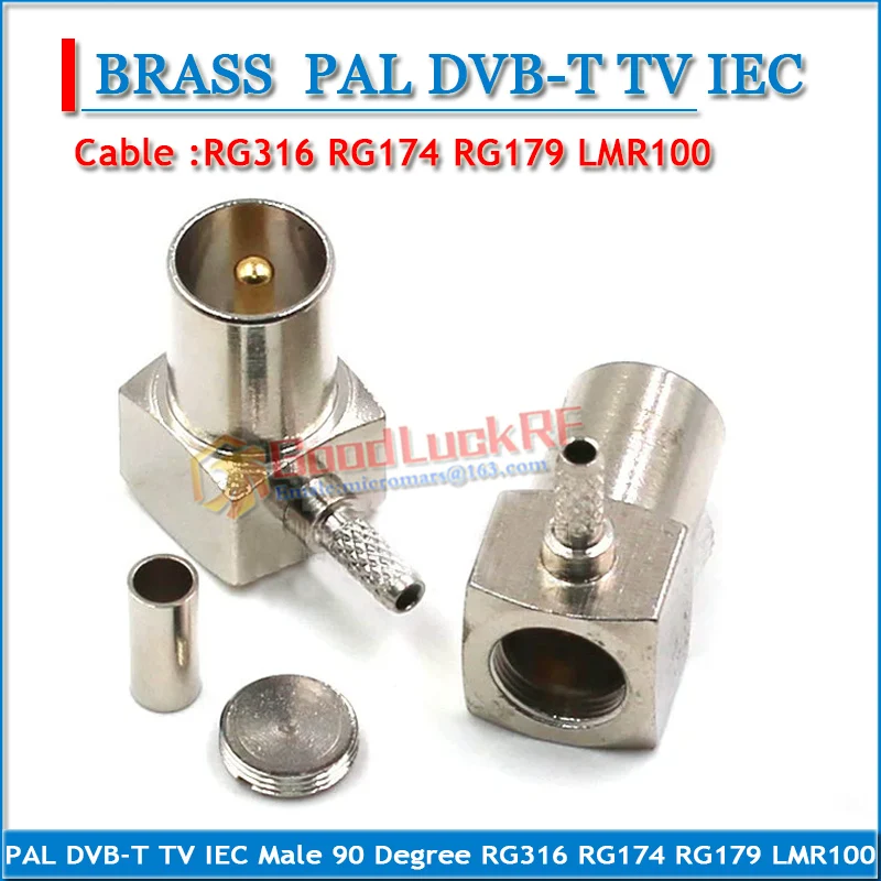 PAL DVB-T TV IEC штекер 90 градусов прямоугольный Тип L штекер обжим для кабеля RG316 RG174 RG179 LMR100 латунный RF разъем коаксиальный адаптер
PAL DVB-T TV IEC штекер 90 градусов прямоугольный Тип L штекер обжим для кабеля RG316 RG174 RG179 LMR100 латунный RF разъем коаксиальный адаптер
