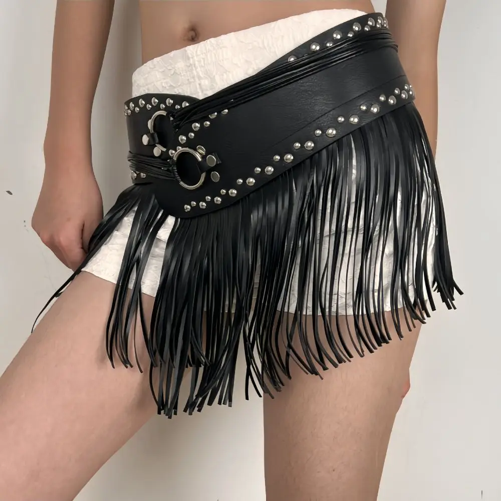 Simple Black Rrivet Belt Spicy Girl Punk Style Skirt Decoration Fashion Y2k Pu Tassel Waistbands Female/Girls
Simple Black Rrivet Belt Spicy Girl Punk Style Skirt Decoration Fashion Y2k Pu Tassel Waistbands Female/Girls