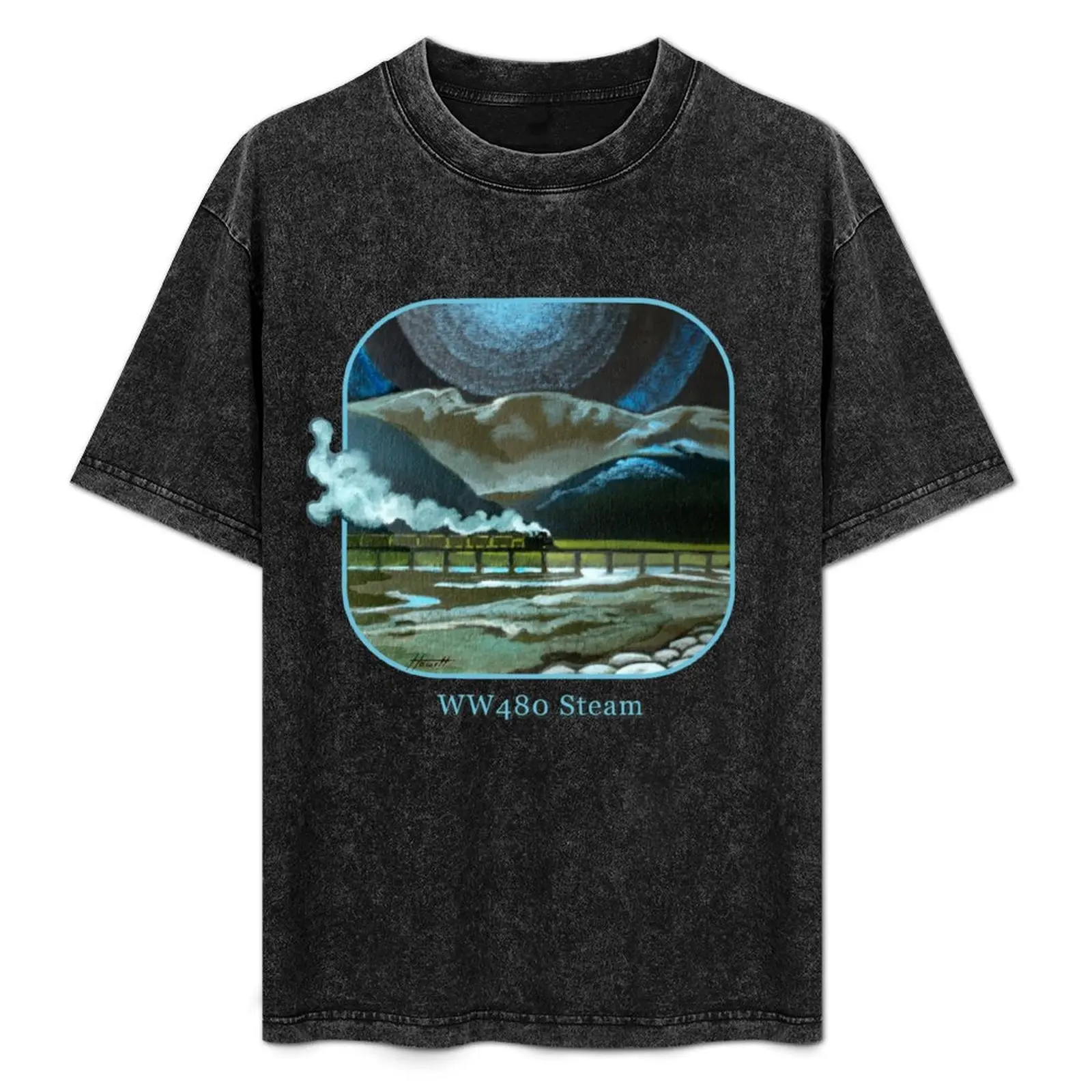 Night Passage - WW480 Steam Train T-Shirt Large Size Short Sleeve T-Shirt
Night Passage - WW480 Steam Train T-Shirt Large Size Short Sleeve T-Shirt