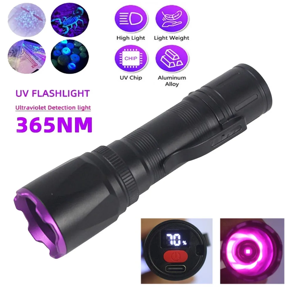 20W 4 CORE 365nm UV Flashlight USB Rechargeable Blacklight Curing Cat Tinea Pet Urine Stain Marker Ore Money Scorpion Ligh
20W 4 CORE 365nm UV Flashlight USB Rechargeable Blacklight Curing Cat Tinea Pet Urine Stain Marker Ore Money Scorpion Ligh