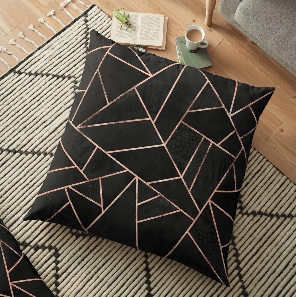Black And Rose Gold Floor Pillow Decorative Cover For Living Room Christmas Cushion For Home
Black And Rose Gold Floor Pillow Decorative Cover For Living Room Christmas Cushion For Home