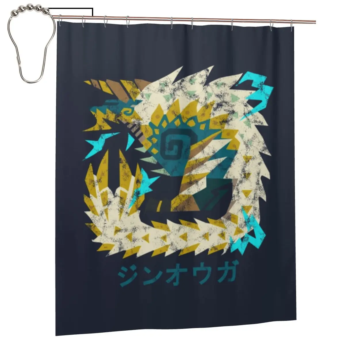 Занавеска для душа Monster Hunter World Iceborne Zinogre с иконой Канджи, полиэстеровая, водонепроницаемая, для ванной комнаты, с крючками
Занавеска для душа Monster Hunter World Iceborne Zinogre с иконой Канджи, полиэстеровая, водонепроницаемая, для ванной комнаты, с крючками