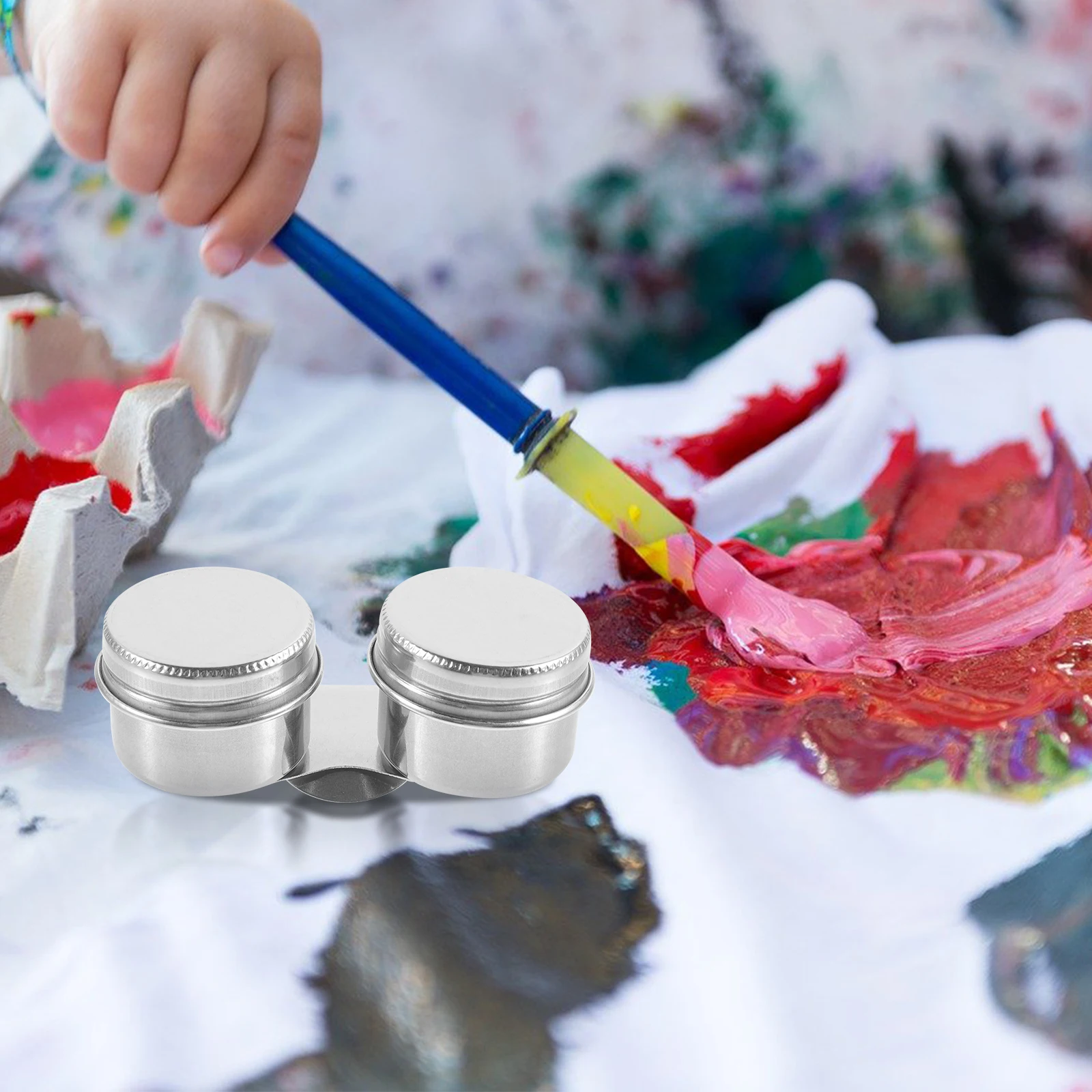 Oil Painting Double Pot Stainless Steel Palette Cups Coloring Brush Cleaning Drawing Supplies Portable Container Lid Art Tools
Oil Painting Double Pot Stainless Steel Palette Cups Coloring Brush Cleaning Drawing Supplies Portable Container Lid Art Tools