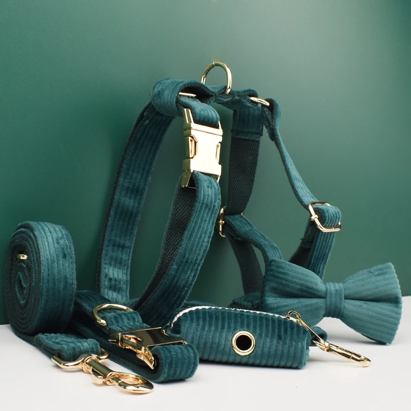 5PCS SET Corduroy Dog Collar And Leash Set with Poop Bags Custom Engraved Nameplate Dog Harness for Pets
5PCS SET Corduroy Dog Collar And Leash Set with Poop Bags Custom Engraved Nameplate Dog Harness for Pets