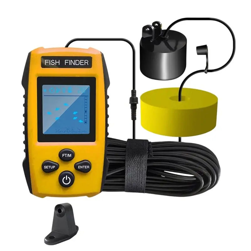 Handheld Fish Finder LCD Display W/H Sonar Transducer Portable Fishing Kayak Fishfinder Depth Detection Gear-AT20
Handheld Fish Finder LCD Display W/H Sonar Transducer Portable Fishing Kayak Fishfinder Depth Detection Gear-AT20