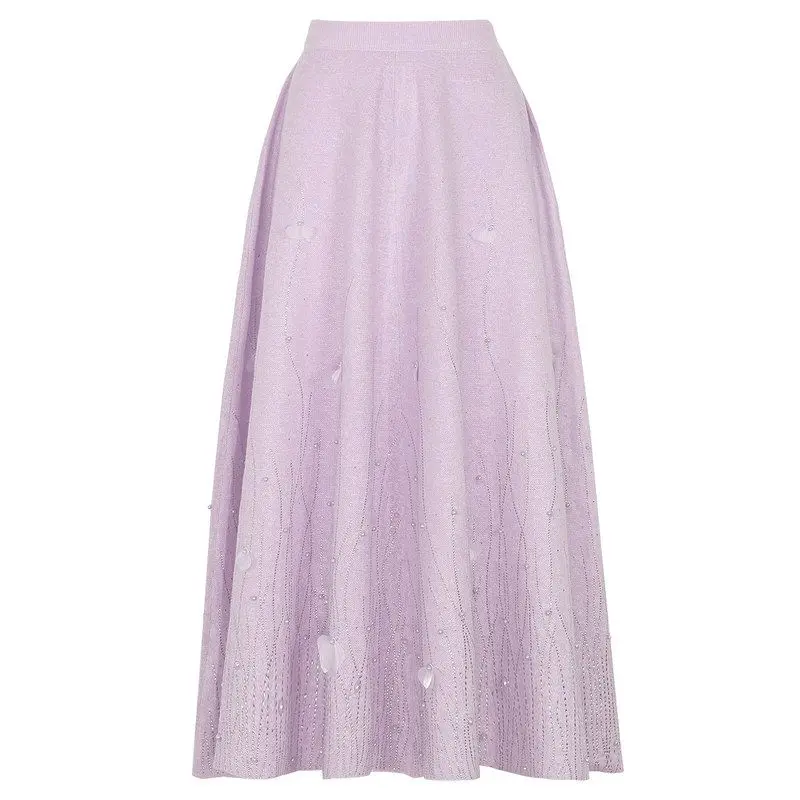 High Quality Fashionable Knitted 3D Flower Heavy Embellished Glitter Half Skirt Midi Skirt Elegant Spring Autumn New Style
High Quality Fashionable Knitted 3D Flower Heavy Embellished Glitter Half Skirt Midi Skirt Elegant Spring Autumn New Style