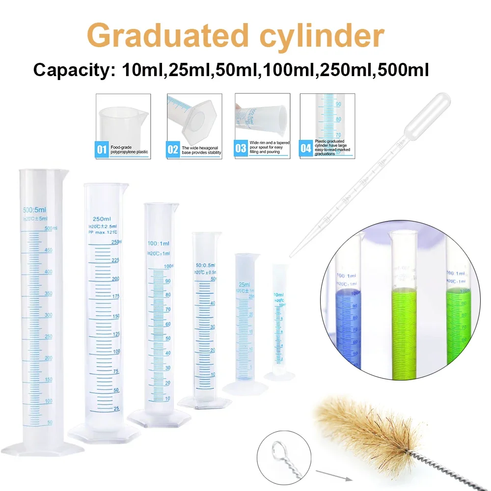 1 set for measuring plastic measuring cylinders, graduated cylinders clear graduated cups gas cylinders laboratory tools
1 set for measuring plastic measuring cylinders, graduated cylinders clear graduated cups gas cylinders laboratory tools