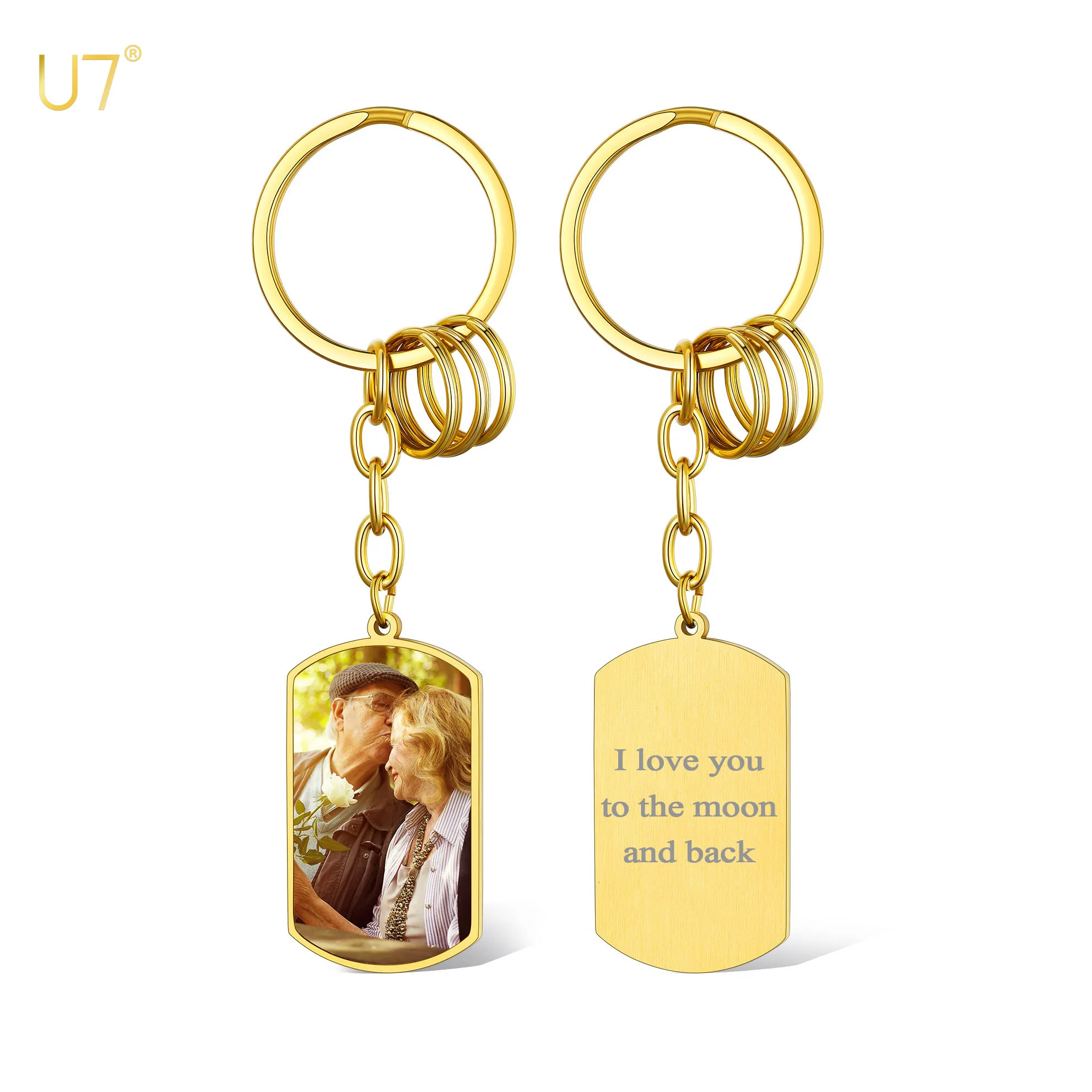 U7 Custom Photo Keychain for Man Woman Picture Engraving Personalized Key Rings Couple Family Jewerlry Gift Birthday Anniversary
U7 Custom Photo Keychain for Man Woman Picture Engraving Personalized Key Rings Couple Family Jewerlry Gift Birthday Anniversary