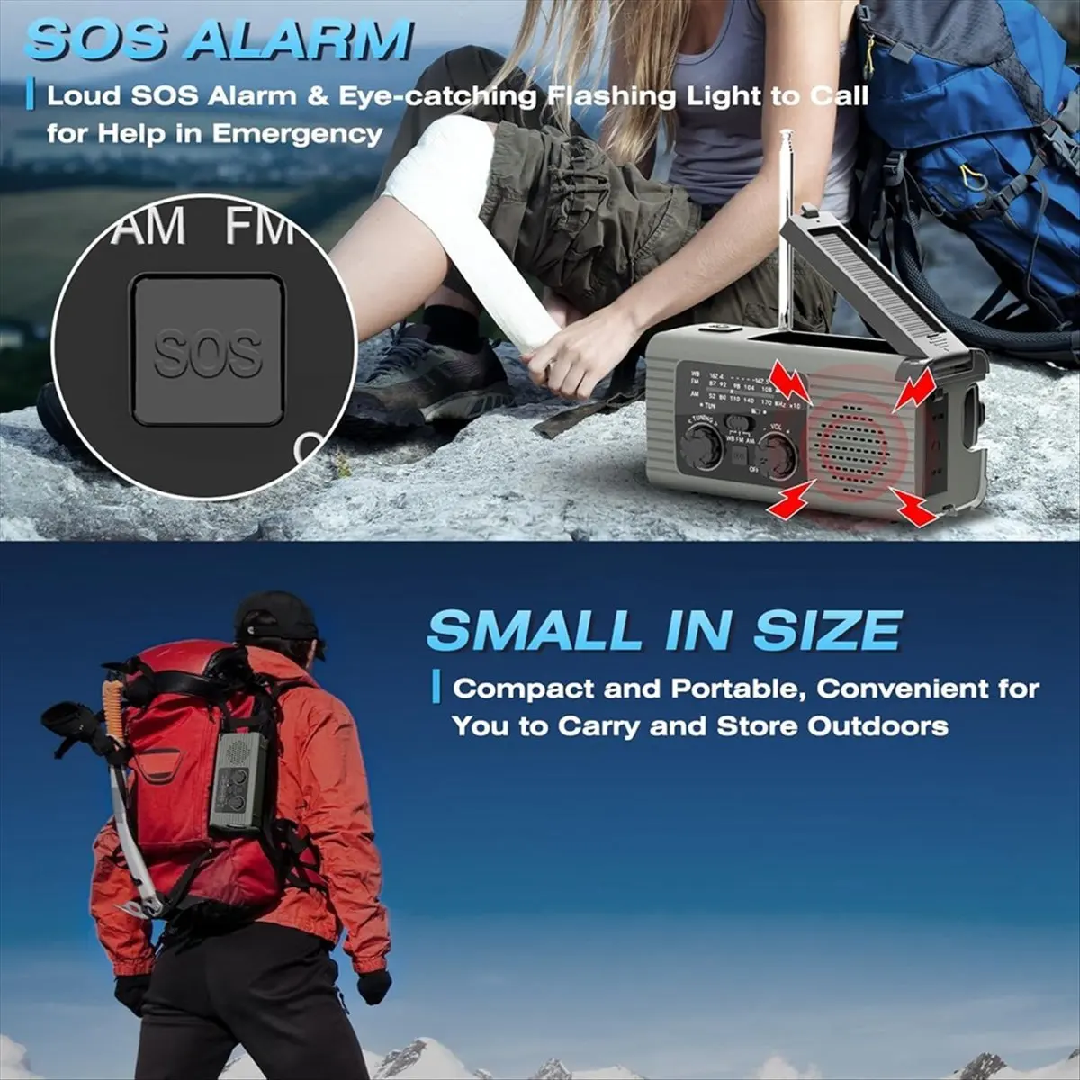 T28C Emergency Radio Hand Crank Radio Multi-Function AM/FM/NOAA Solar Hand Crank Emergency Radio SOS Alarm 4000mah Gray
T28C Emergency Radio Hand Crank Radio Multi-Function AM/FM/NOAA Solar Hand Crank Emergency Radio SOS Alarm 4000mah Gray