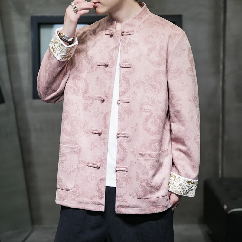 New Chinese Sle Men's Jaet Embroidered Deer Skin Velvet Tang Costume Outerwear Button up irt Coat Youth Faion Autumn ...
New Chinese Sle Men's Jaet Embroidered Deer Skin Velvet Tang Costume Outerwear Button up irt Coat Youth Faion Autumn ...