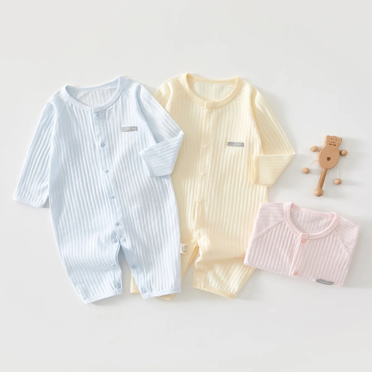 Newborn Baby Jumpsuit Summer Thin Long Sleeve Romper Solid Color One Pieces Infant Air Condition Clothes Daily Wear
Newborn Baby Jumpsuit Summer Thin Long Sleeve Romper Solid Color One Pieces Infant Air Condition Clothes Daily Wear