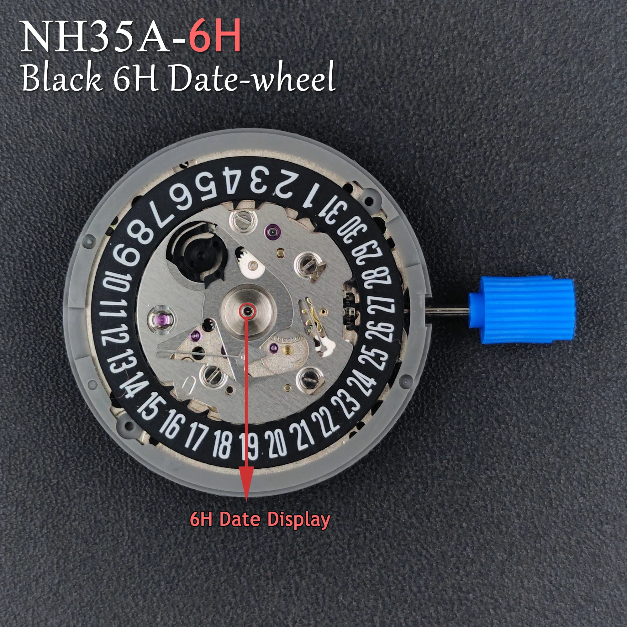 Japan NH35 Automatic Movement Black 6H Date-wheel High Accuracy 24 Jewels NH35A Date at 6 O'clock Position Modification Parts
Japan NH35 Automatic Movement Black 6H Date-wheel High Accuracy 24 Jewels NH35A Date at 6 O'clock Position Modification Parts