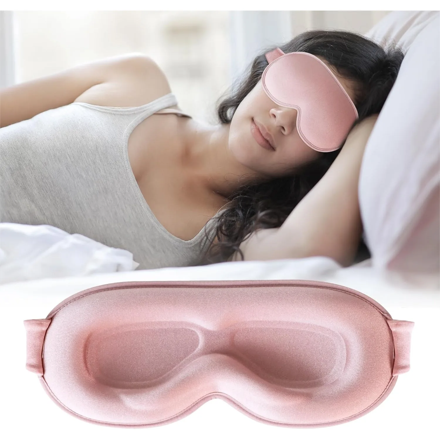 Upgraded 3D Deep Contoured Sleep Mask For Sleeping No Pressure Eye Covers 99% Block Out Light With Adjustable Elastic Strap For Yoga Traveling 1pc Pink
Upgraded 3D Deep Contoured Sleep Mask For Sleeping No Pressure Eye Covers 99% Block Out Light With Adjustable Elastic Strap For Yoga Traveling 1pc Pink